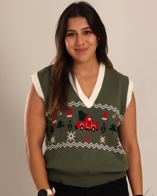 Chaleco Christmas Car MUJER